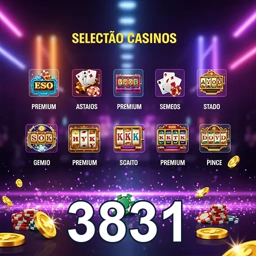 Imagem de jogos no site 3831, destaque para variedade e diversão com a marca 3831 em destaque.